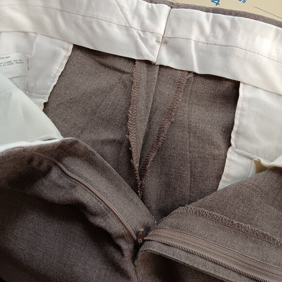 33x28 Mens True Vintage Rayon/Dacron Dress Pants Flat Front 1970's Lawyer Prep - Picture 6 of 7